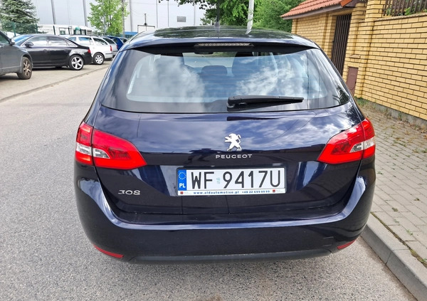 Peugeot 308 cena 45800 przebieg: 89800, rok produkcji 2020 z Łochów małe 172